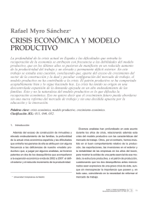 Crisis económica y modelo productivo