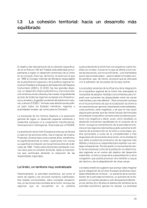 1.3 la cohesión territorial: hacia un desarrollo más equilibrado