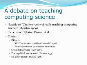 A debate on teaching computing science
