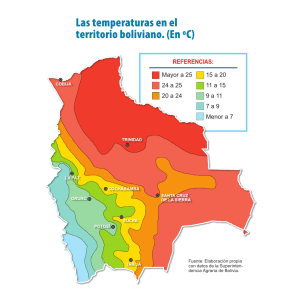 Las temperaturas en el territorio boliviano. (En ºC)