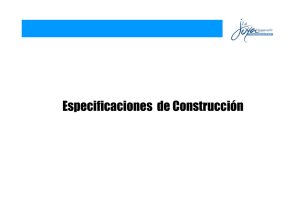 Especificaciones de Construcción