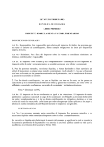 ESTATUTO TRIBUTARIO REPUBLICA DE COLOMBIA LIBRO