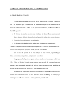 CAPÍTULO 7. COMENTARIOS FINALES Y CONCLUSIONES 7.1
