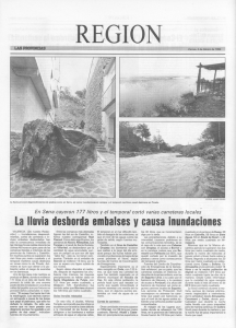 La lluvia desborda embalses v causa inundaciones