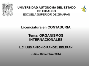 Organismos Internacionales - Universidad Autónoma del Estado de