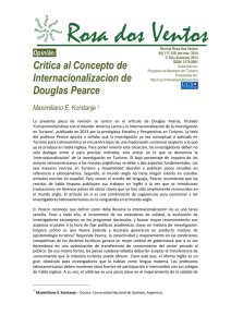 Critica al Concepto de Internacionalizacion de Douglas Pearce