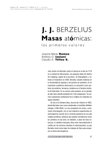 J. J. Berzelius. Masas atómicas: los primeros valores