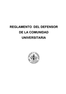 Reglamento del Defensor de la Comunidad Universitaria