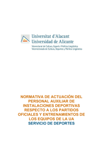 normativa de actuación del personal auxiliar de instalaciones