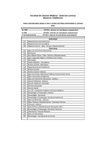 Números de teléfono de la FCM Sede San Lorenzo