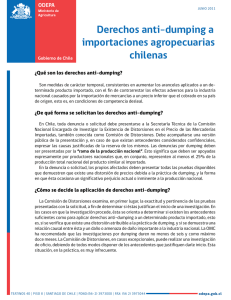 Derechos anti-dumping a importaciones agropecuarias