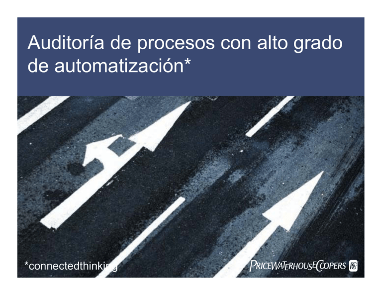 Auditor a De Procesos Con Alto Grado De Automatizaci n 