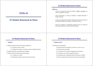 TEMA II El Modelo Relacional de Datos