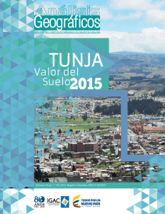Estudio del valor del suelo de Tunja