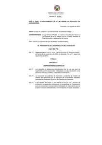 Decreto Reglamentario - Patentes
