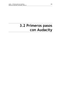 3.2 Primeros pasos con Audacity