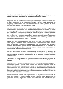 1 "La Carta del CEMR (Consejo de Municipios y Regiones de
