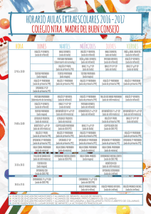 HORARIO AULAS EXTRAESCOLARES 2016-2017