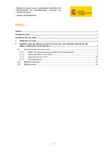 Manual de Usuario de proyectos técnicos de infraestructura común