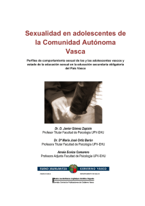 Sexualidad en adolescentes de la Comunidad Autónoma Vasca
