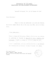 Notas aclaratorias - Ministerio de Relaciones Exteriores