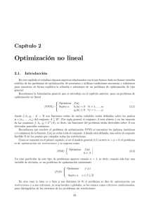 Optimización no lineal