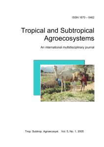 Tropical and Subtropical Agroecosystems