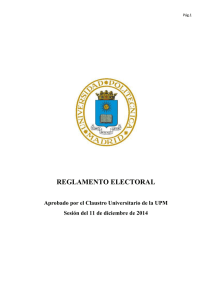 Reglamento Electoral - Universidad Politécnica de Madrid
