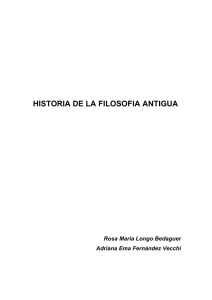 historia de la filosofia antigua - Lic. Prof. Adriana Fernández Vecchi