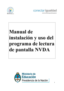 Manual de instalación y uso del programa de lectura de pantalla