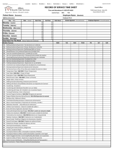 record of service time sheet