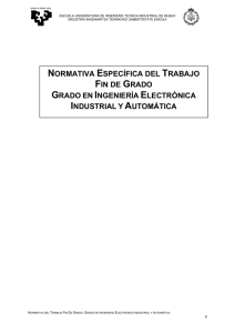 NORMATIVA ESPECÍFICA DEL TRABAJO FIN DE GRADO GRADO