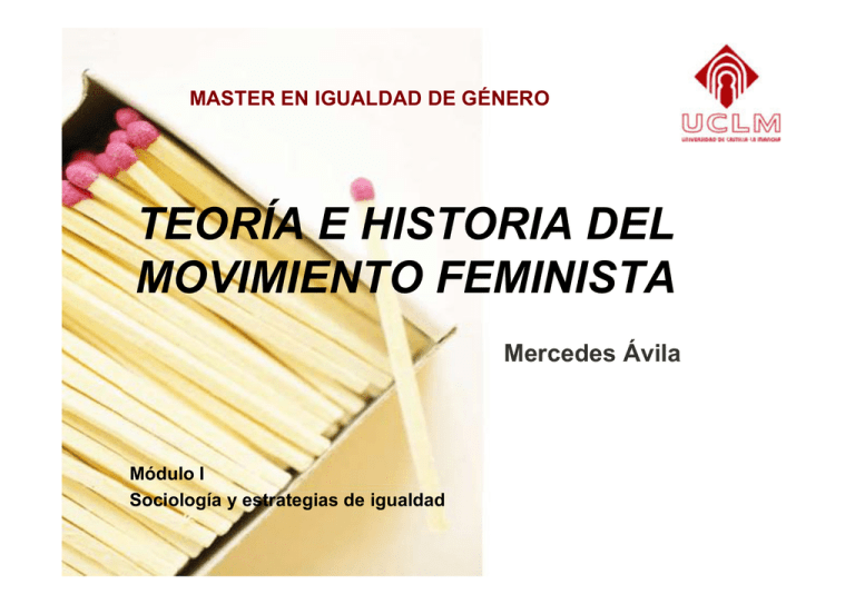 TEORÍA E HISTORIA DEL MOVIMIENTO FEMINISTA