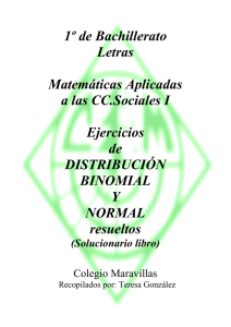 1º de Bachillerato Letras Matemáticas Aplicadas a las CC.Sociales I