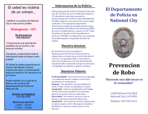 Prevencion de Robo - National City Police Department