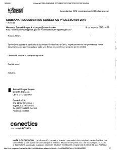 IA-004-2016 Subsanaciones CONECTICS