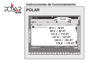 Manual de la máquina POLAR 115 XT
