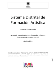 Sistema Distrital de Formación Artística