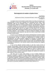 XXXVII Reunión del Grupo de Electroquímica Alicante, 17
