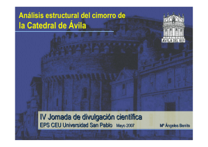 Análisis estructural del cimorro de la catedral de Ávila.