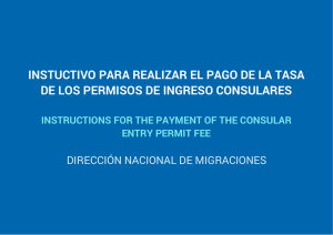 instuctivo para realizar el pago de la tasa de los permisos de