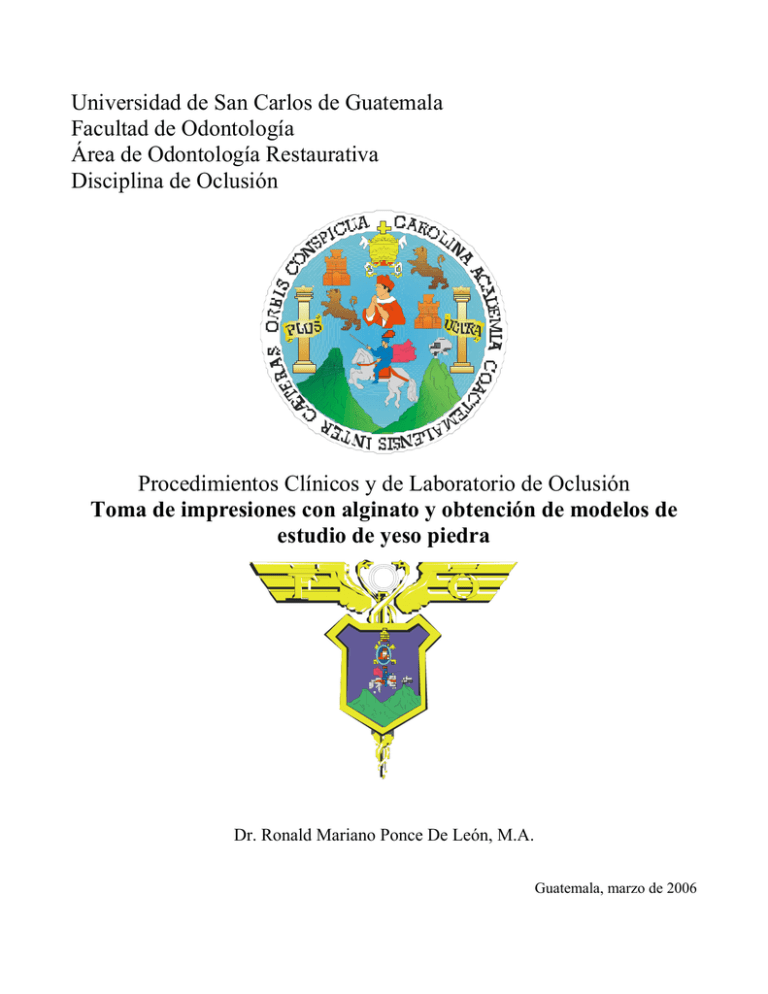 Toma De Impresiones De Alginato Y Obtención De Modelos