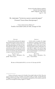 [Trinomial “Potestas Manus Manicipiumque”] Pontifica Universidad