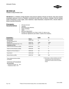 Información Técnica XB 81841.20 Polietileno de Baja Densidad