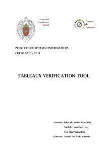 Tableaux Verification Tool - E-Prints Complutense