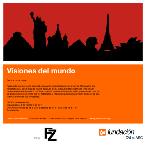 Visiones del Mundo(1). - Centro Joaquín Roncal