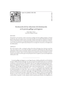 Erotización de las relaciones de dominación en la poesía gallego