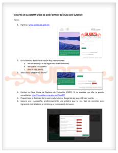 REGISTRO EN EL SISTEMA ÚNICO DE BENEFICIARIOS DE