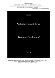 Wilhelm Traugott Krug “Das neue Gaudeamus”
