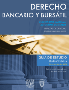 Derecho Bancario y Búrsatil - Facultad de Derecho